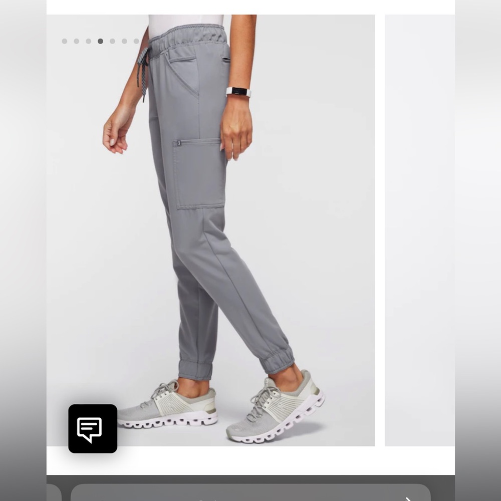 Jaanuu women’s mesh enhanced scrub jogger pants small gray elastic drawstring